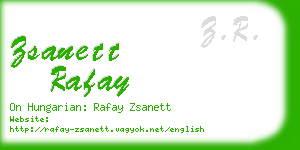 zsanett rafay business card